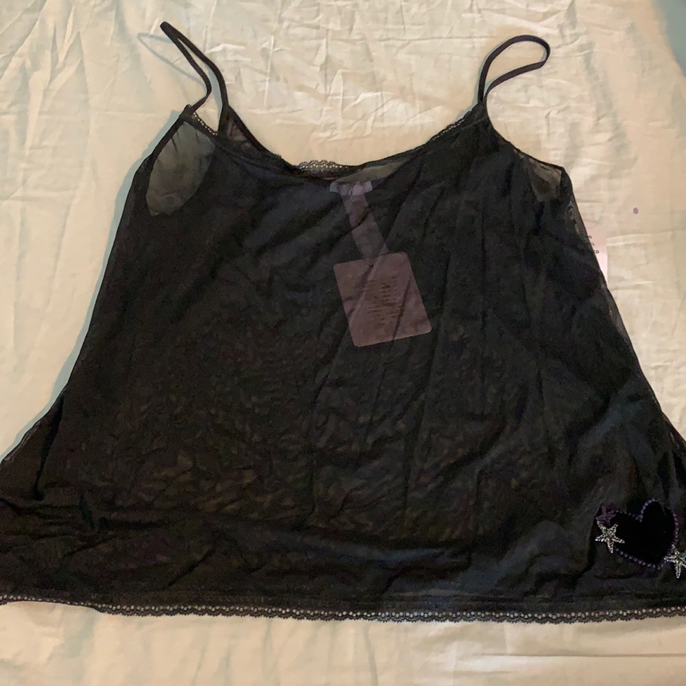 Sheer, black Savage X Fenty Camisole- NWT